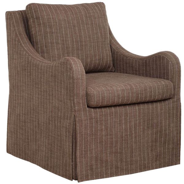 Sedia girevole Luisa marrone teak