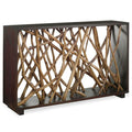 Tavolo consolle labirinto teak in noce