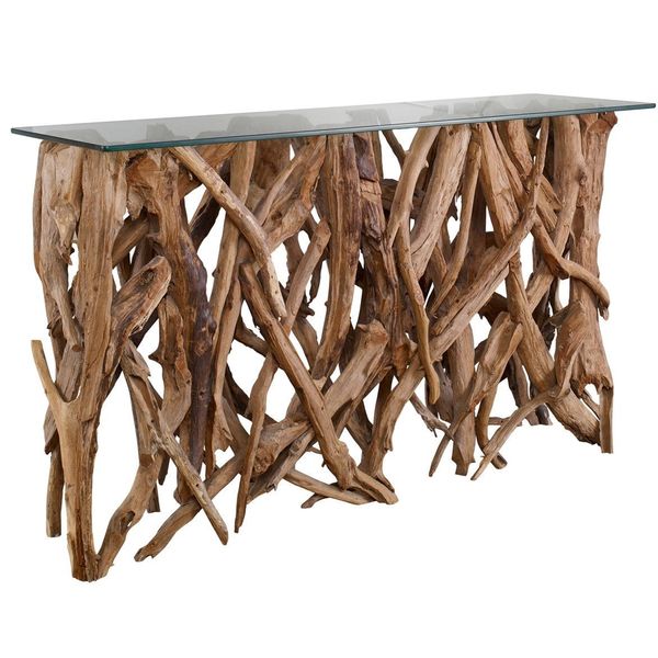 Consolle in legno di teak finitura Naturale
