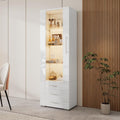 Vetrinette con cassetti bianco 60 x 35 x 180 cm