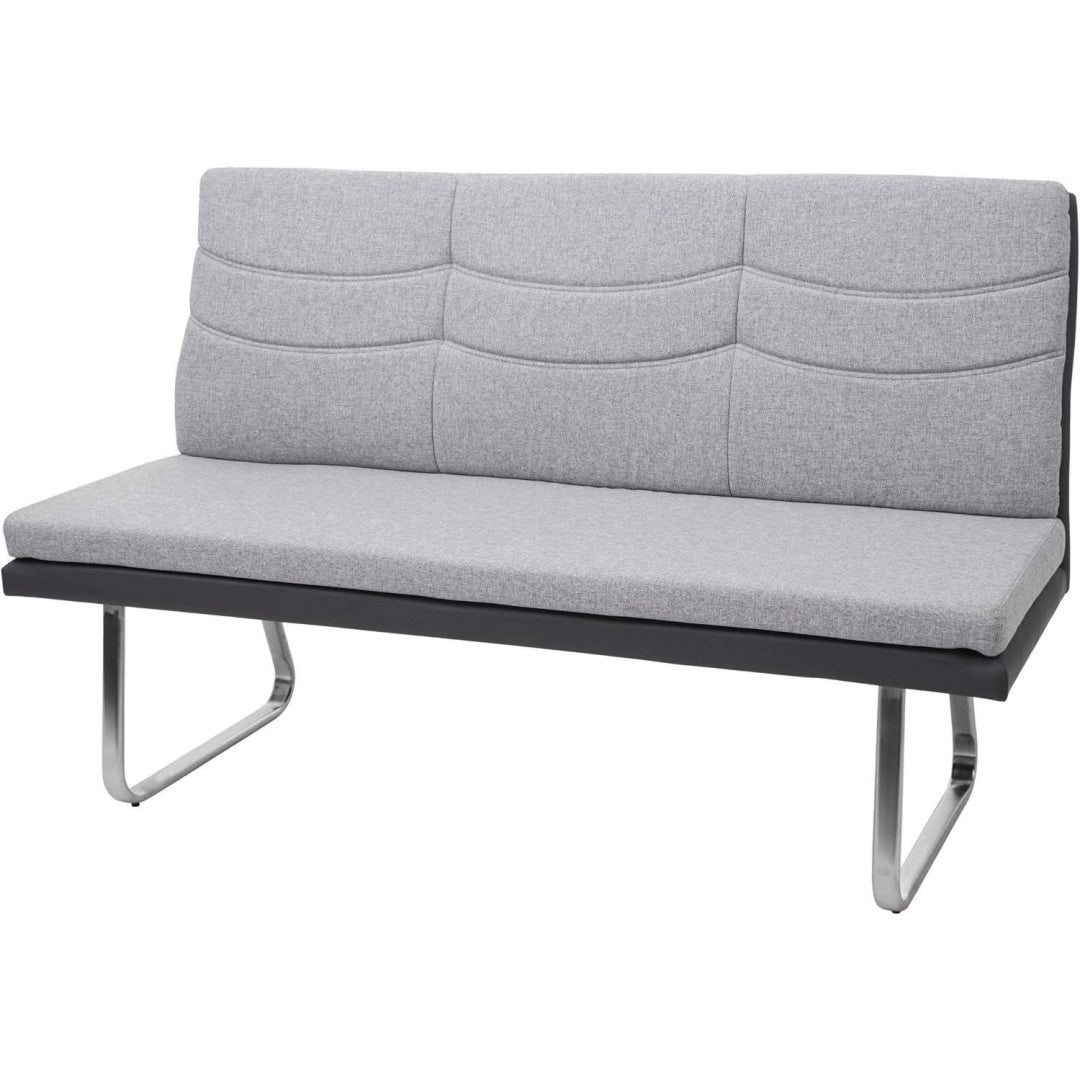 Panca con struttura in acciaio grigio 96 x 160 x 70 cm