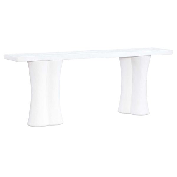 Tavolo consolle Tortola, Colore Bianco