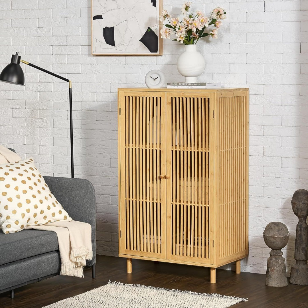 Armadio [en.casa] Armadio a 2 Ante Credenza Bassa con 3 Scomparti Como con Struttur