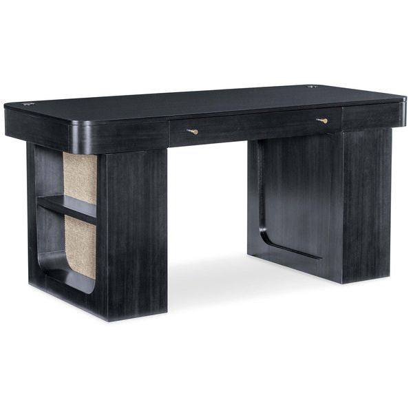 Scrivania regolabile in altezza Kenzo, Colore Nero