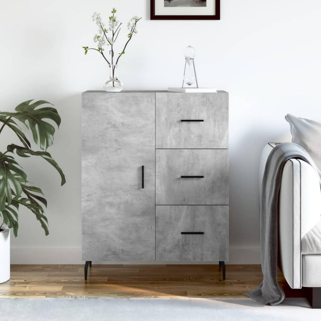 Armadio Home Giardino Credenza Grigio Cemento 69.5x34x90 cm Legno Ingegnerizzato