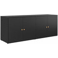Armadio Generico Mobiletto da Giardino Nero 198x55,5x80 cm in polyrattan,Mobili,Arm in legno massello