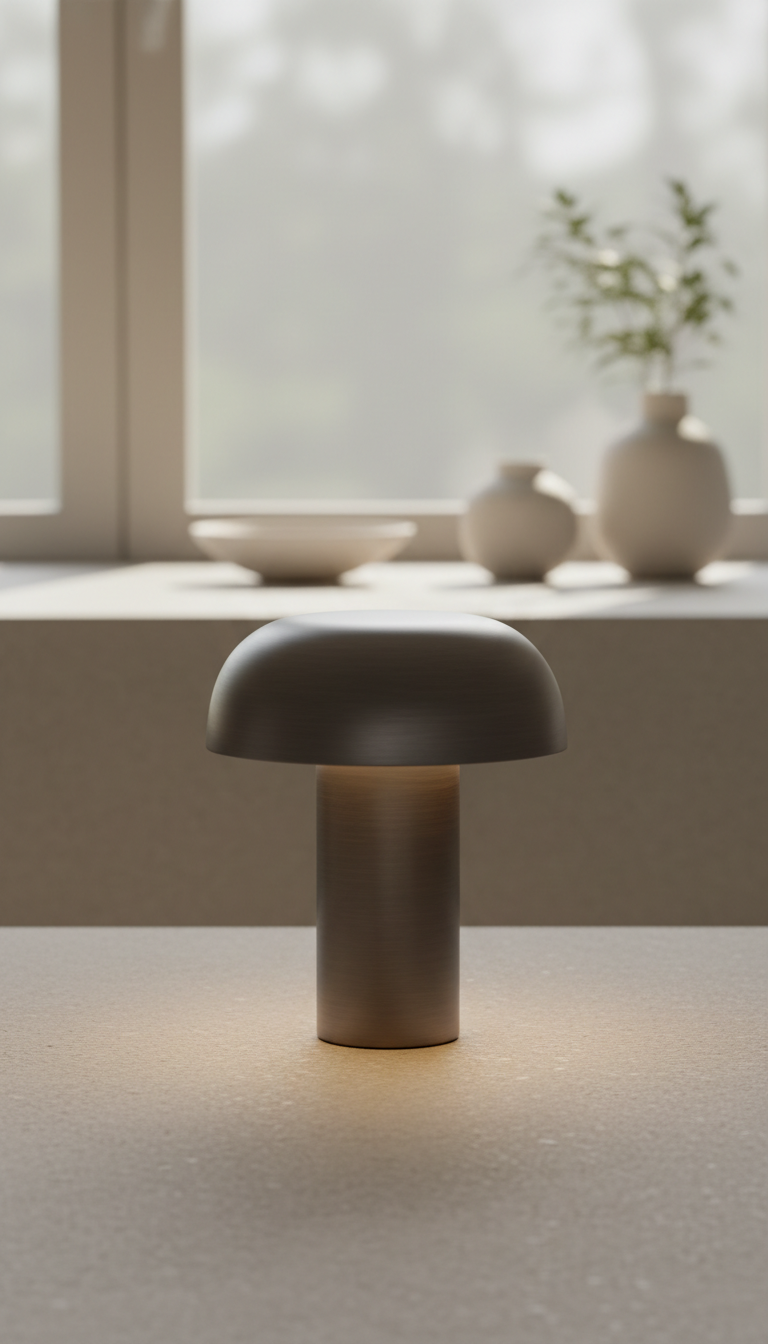 Smoked Bronze Minimalist Table Lamp